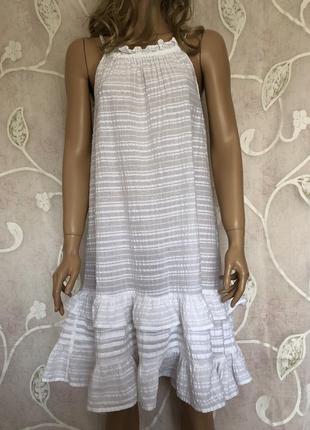 Сукня бавовняна з люрексовою ниткою f&f р.м2 фото