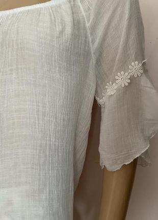 Итальянская бутиковая вискозная белая блузка/xl/ brend floyd