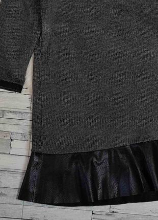 Женское платье серое с кожаными вставками размер 50 xl3 фото