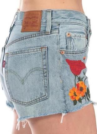 Шорти преміум бренду levis short 501 wildflower indigo сша америка оригінал3 фото