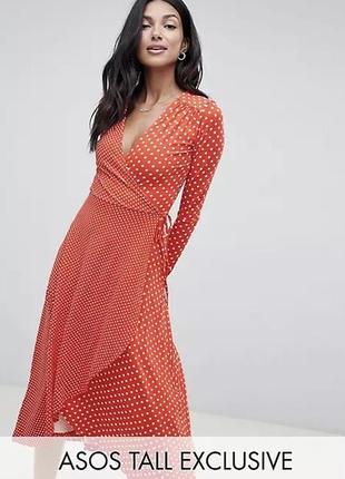 Сукня міді в горох asos2 фото