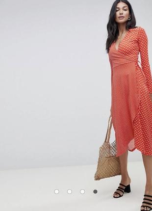 Сукня міді в горох asos3 фото