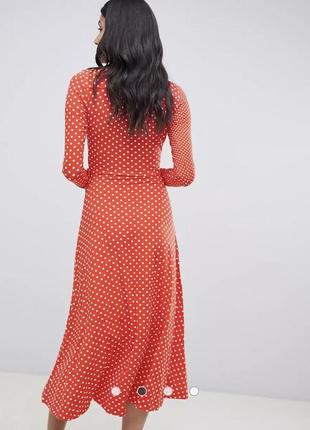 Сукня міді в горох asos4 фото