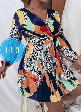 Платье с поясом shein 2xl батал