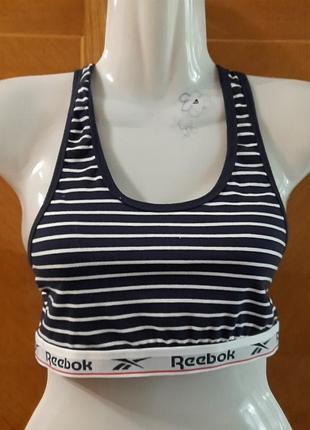 Брендовый 95% хлопок топ в полоску на 13/14 лет от reebok