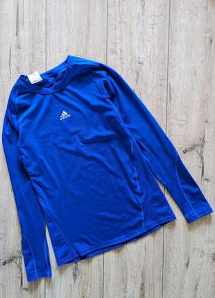 Подростковая тренировочная футболка кофта адидас adidas alphaskin longsleeve 13-14 лет 164 см1 фото