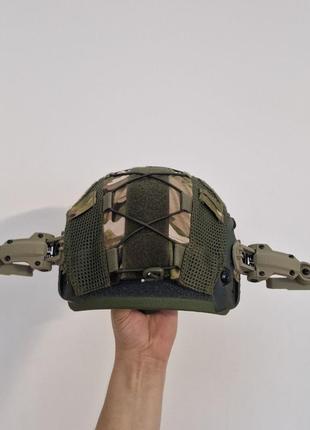 Универсальный кавер чехол на шлем фаст в цвете крепления мультикам зуда военная защита пикселей1 фото