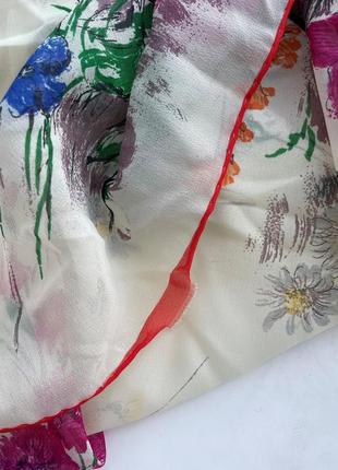 Шовкова хустина, шов роуль, шовковий вінтажний платок в стилі ferragamo8 фото