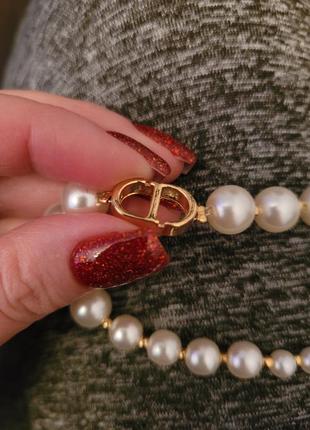 Чокер жемчуга в стиле диор dior cd