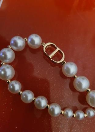 Чокер жемчуга в стиле диор dior cd