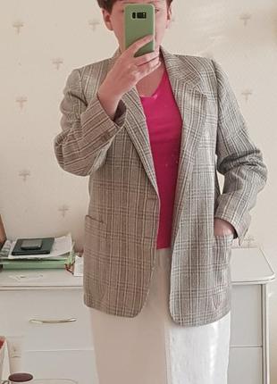 Піджак в клітинку теплий пиджак в клетку жакет