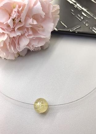 Чокер-кольє з цитрином2 фото