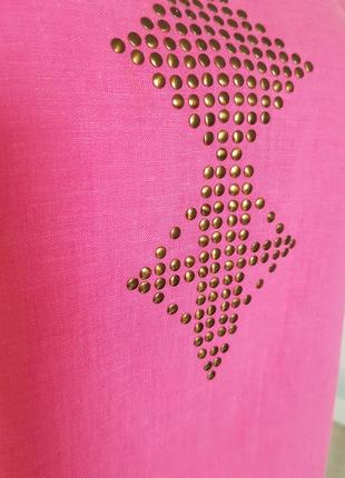 Качественная брендовая блуза туника с льном marks &amp;spencer4 фото