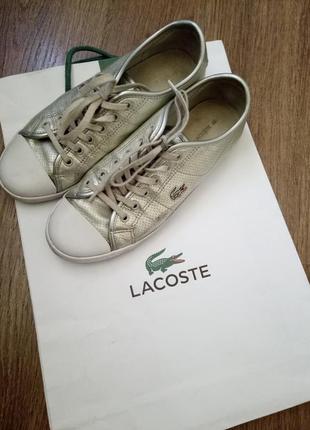 Стильные фирменные кеды lacoste размер 38 оригинал5 фото