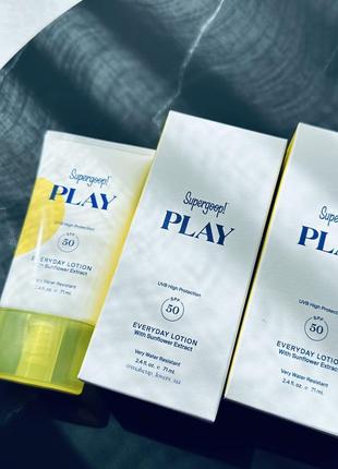 Supergoop! play everyday sunscreen lotion spf 50 pa++++ ежедневное солнцезащитное средство для лица и тела