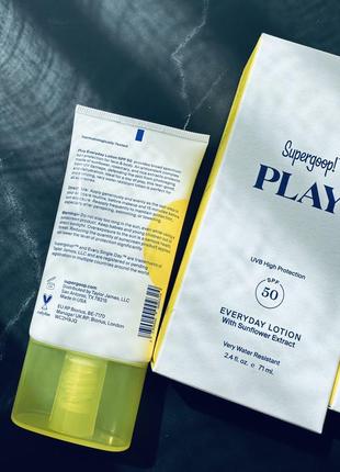 Supergoop! play everyday sunscreen lotion spf 50 pa++++ ежедневное солнцезащитное средство для лица и тела5 фото