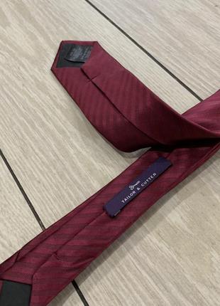 Нова чоловіча брендова краватка в червоному кольорі.3 фото