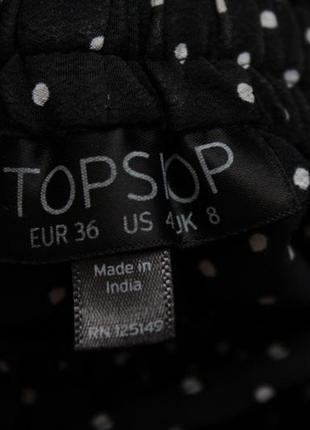 Черные шорты в горох с вышивкой topshop размер 36 с2 фото