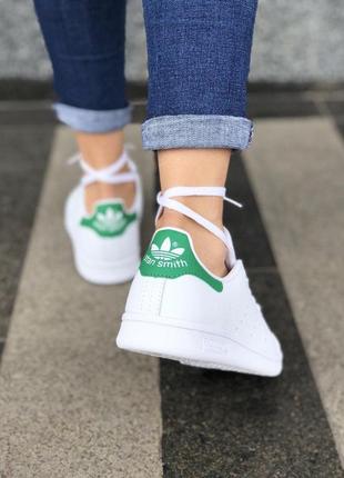 Кеды adidas stan smith в белом цвете (весна-лето-осень)😍4 фото