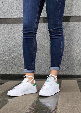 Кеды adidas stan smith в белом цвете (весна-лето-осень)😍6 фото