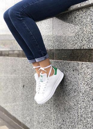 Кеды adidas stan smith в белом цвете (весна-лето-осень)😍8 фото