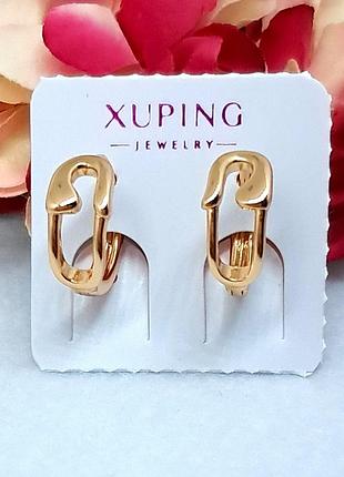 Серьги заколки из медицинского золота. ювелирная бижутерия xuping2 фото