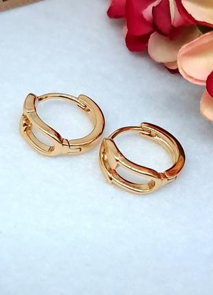 Серьги заколки из медицинского золота. ювелирная бижутерия xuping3 фото