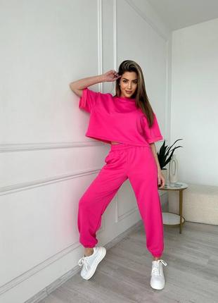 Базовый однотонный спортивный костюм с топом 🔥💗