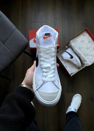 Nike blazer mid 77 white4 фото