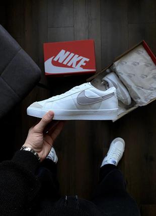 Nike blazer low white&amp;grey3 фото