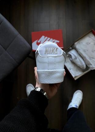 Nike blazer low white&amp;grey6 фото