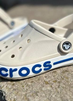 Сабо кроксы crocs оригинал bayaband stucco/bright бежевые 36 37 38 39 40 411 фото