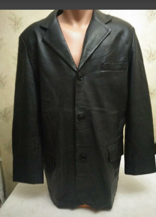 Кожаный пиджак soussi