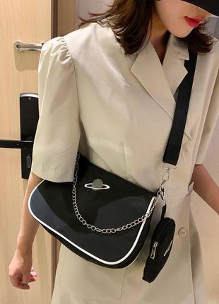 Сумка из нейлона flow saturn женская 2023