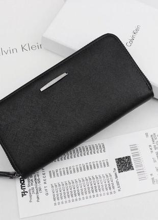 Подарунковий набір calvin klein чоловічий гаманець - клатч чорний