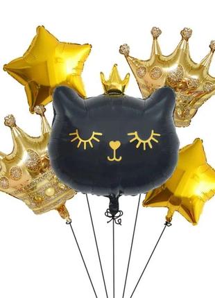 Набор фольгированных воздушных шаров "королевская кошечка"