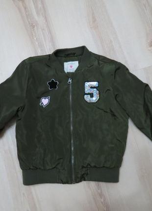 Бомбер на хутряній подкладочке primark 5-6 років