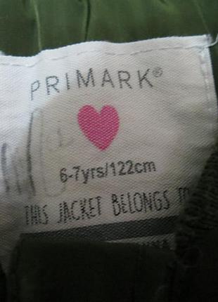 Бомбер на хутряній подкладочке primark 5-6 років 5