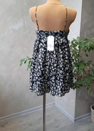 Zara хлопковое платье - ромпер в цветочный принт8 фото