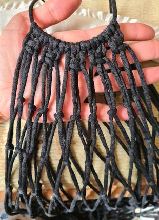 Шикарное платье-сетка макраме3 фото