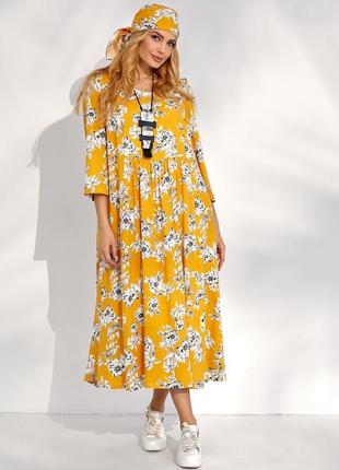 Жіноча штапельна сукня 48-54 р.🧀🥘🥟