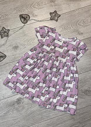 Детское платье с единорогом 2 года