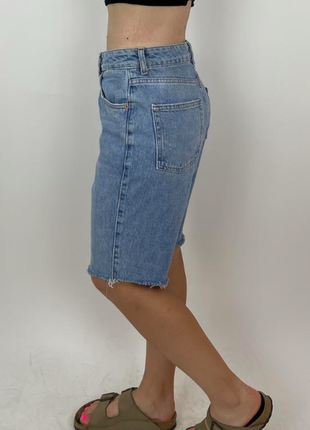 Topshop джинсовые длинные шорты с высокой посадкой zara8 фото