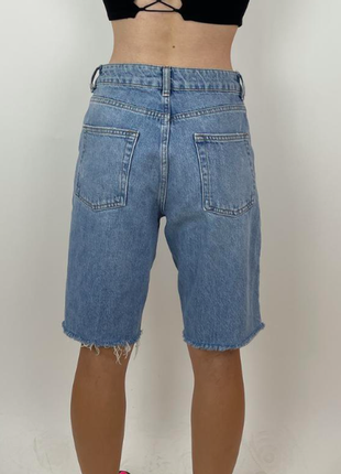 Topshop джинсовые длинные шорты с высокой посадкой zara7 фото