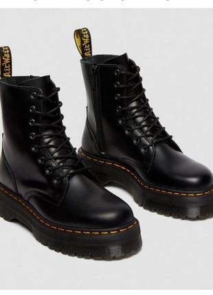 Черевики на платформі dr. martens jadon smooth leather platform boots black