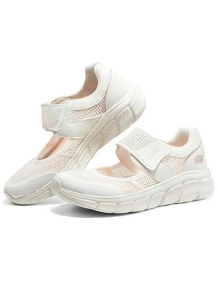 Балетки сандалі літні кросівки жіночі skechers 117105wht оригінал2 фото