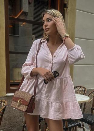 Коттоновая рубашка платье рубашка платья