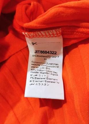Платье мини платье на бретелях в рубчик оранжевая shein7 фото
