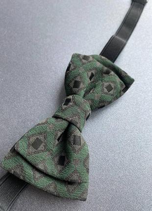 Бабочка,  галстук - бабочка  ручной работы зеленая