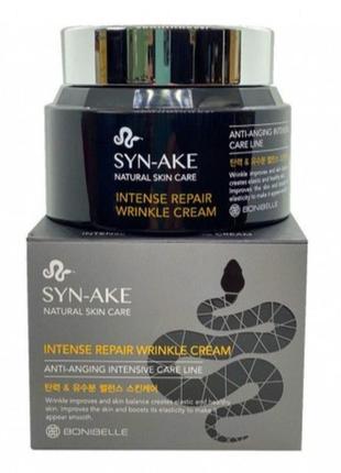 Крем для лица, змеиный пептид, bonidelle enough,syn-ake intense repair wrinkle cream, 80мл.